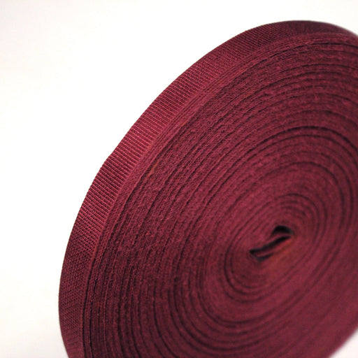 Ruban gros grain rouge rouge lie de vin 12mm - Galette de 50 mètres - Fabrication française - tissuspipi.com