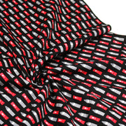 Tissu popeline de coton LONDON aux boîtes aux lettres mailbox rouges & Big Ben, fond noir - tissuspipi.com