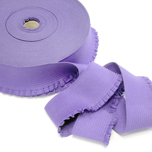 Ruban élastique jupe froufrou - Bord - côte pour jupe violet parme, 6cm - tissuspipi.com