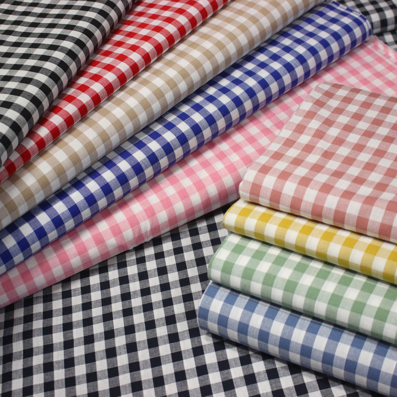 Tissu cotonnade VICHY carreaux 10mm : nombreuses couleurs ! - STANDARD 100 OEKO-TEX - tissuspipi.com
