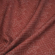 Tissu cotonnade motif japonais SASHIKO – tons rouge & écrus - tissuspipi.com