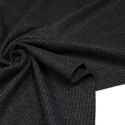 Tissu lainage faux-uni Pied de Poule noir & anthracite - Fabrication italienne - tissuspipi.com