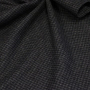 Tissu lainage faux-uni Pied de Poule noir & anthracite - Fabrication italienne - tissuspipi.com
