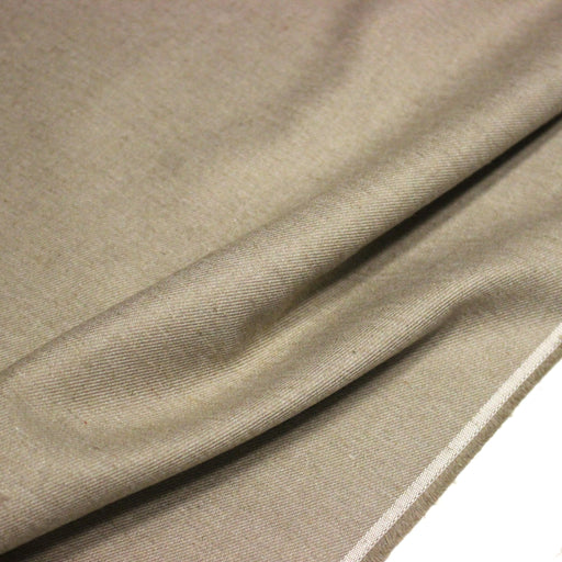 Tissu DENIM toile sergé couleur lin naturel, coton bio et coton recyclé - Matières recyclées - tissuspipi.com