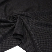 Tissu lainage faux-uni Pied de Poule noir & anthracite - Fabrication italienne - tissuspipi.com