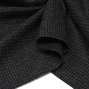 Tissu lainage faux-uni Pied de Poule noir & anthracite - Fabrication italienne - tissuspipi.com
