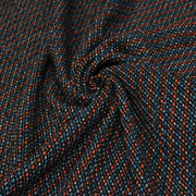 Tissu lainage faux-uni aux touches noires, corail, bleues, blanches - Fabrication italienne - tissuspipi.com