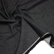 Tissu DENIM toile sergé noir, coton bio et coton recyclé - Matières recyclées - tissuspipi.com