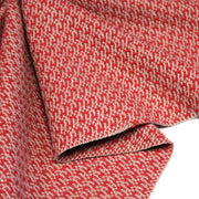 Tissu lainage faux-uni rouges et grège - Fabrication italienne - tissuspipi.com