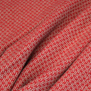 Tissu lainage faux-uni rouges et grège - Fabrication italienne - tissuspipi.com