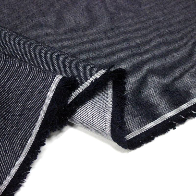 Tissu DENIM toile sergé bleu denim, coton bio et coton recyclé - Matières recyclées - tissuspipi.com