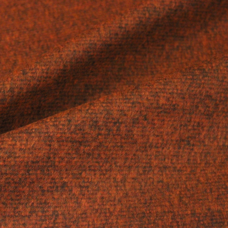 Tissu lainage faux-uni rouille - Fabrication italienne - tissuspipi.com