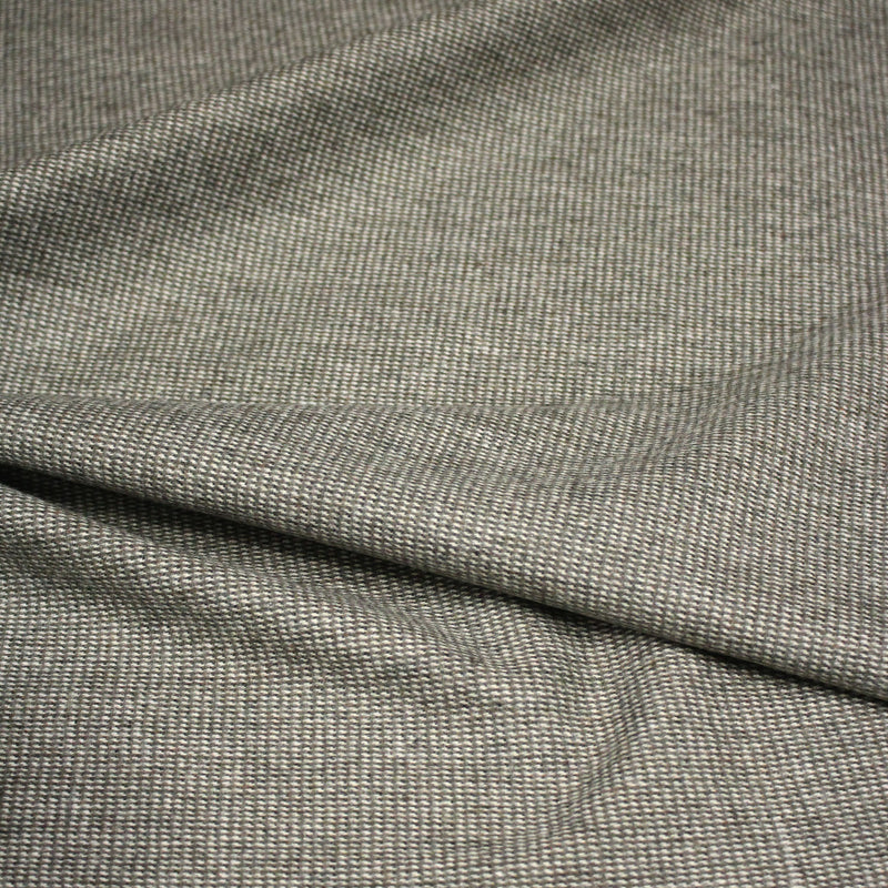 Tissu lainage faux - uni gris, vert kaki & blanc cassé, fin Pied de Poule - tissuspipi.com