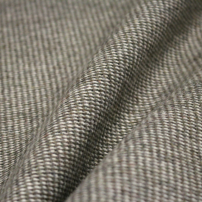 Tissu lainage faux - uni gris, vert kaki & blanc cassé, fin Pied de Poule - tissuspipi.com
