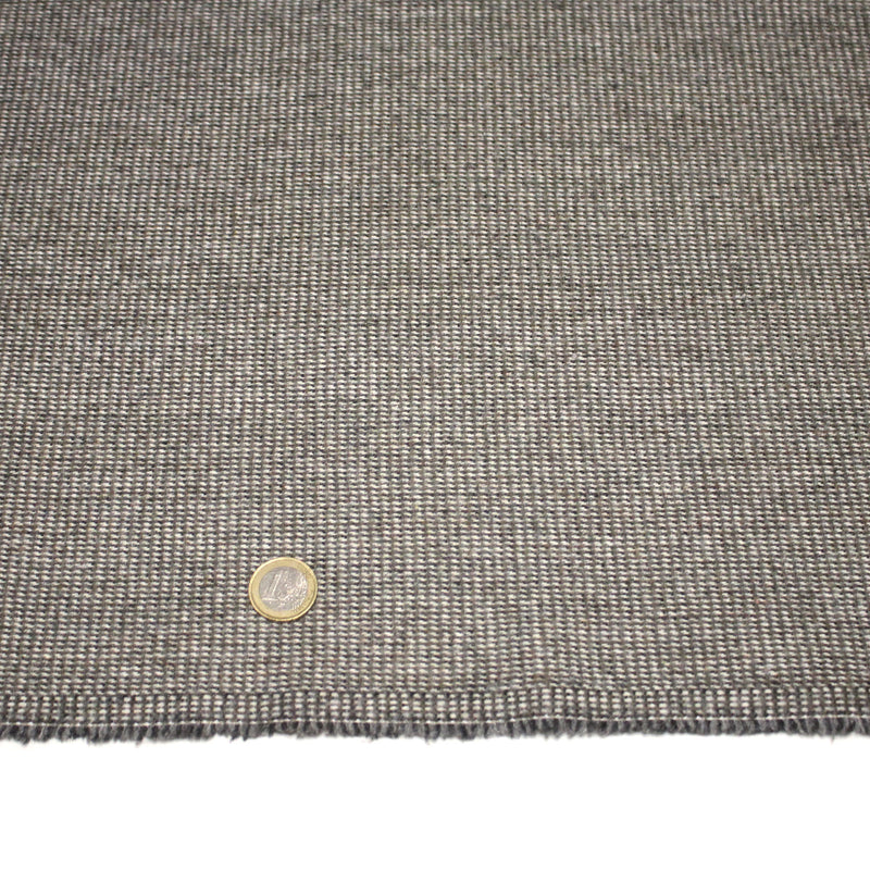 Tissu lainage faux - uni gris, vert kaki & blanc cassé, fin Pied de Poule - tissuspipi.com