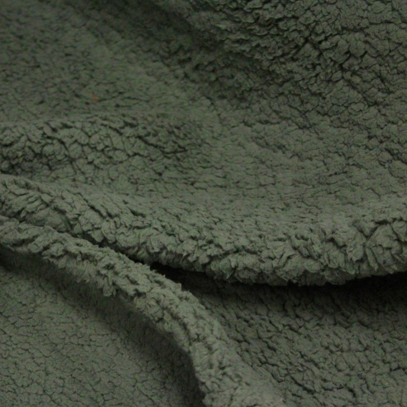 Tissu sherpa mouton : écru uni, vert, gris, camel... - OEKO - TEX - tissuspipi.com