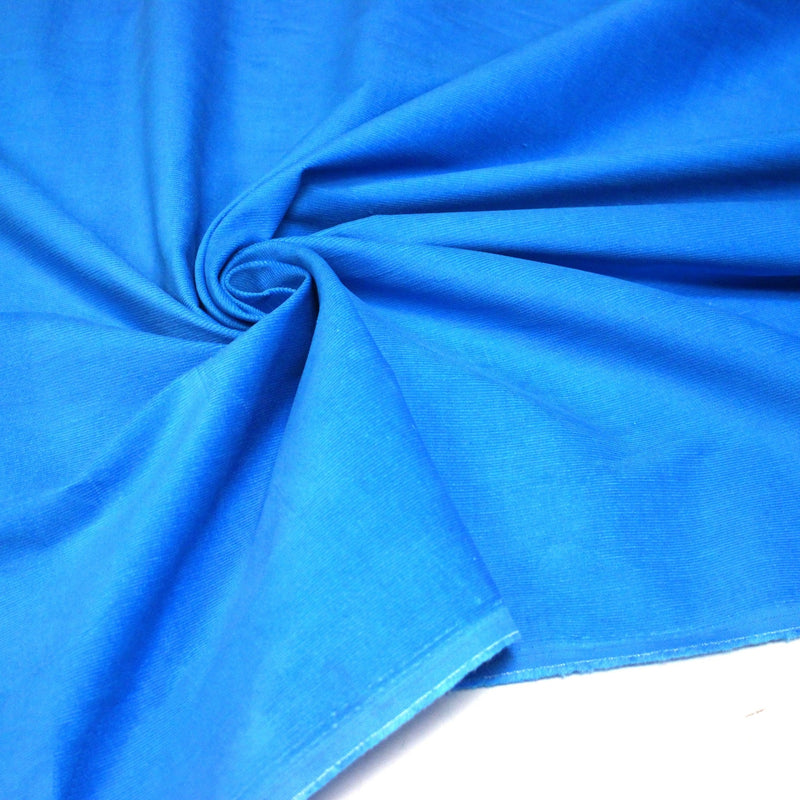 Tissu velours milleraies fines côtes 100% coton Bleu turquoise - tissuspipi.com