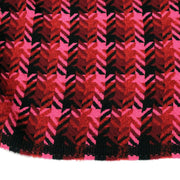 Tissu lainage grand motif pied de coq aux tons roses & noirs - Fabrication italienne - tissuspipi.com