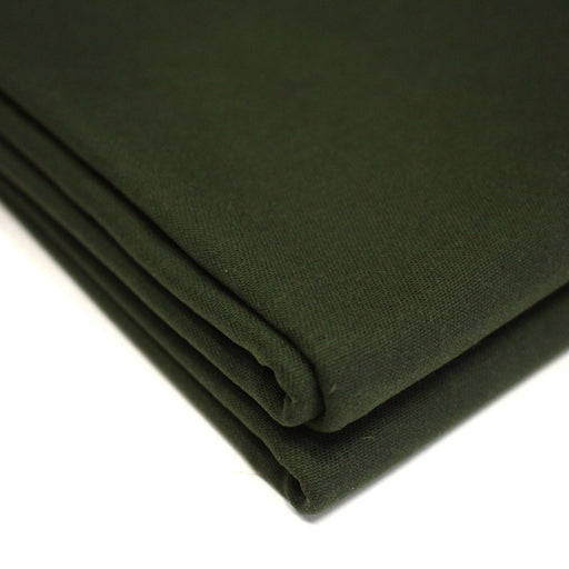 Tissu Gabardine fine 100% coton vert kaki - Fabrication française - tissuspipi.com