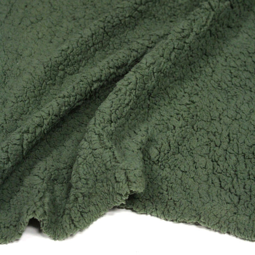 Tissu sherpa mouton : écru uni, vert, gris, camel... - OEKO - TEX - tissuspipi.com