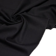 Tissu lainage sergé de laine noir - Fabrication italienne - tissuspipi.com