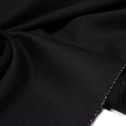 Tissu lainage sergé de laine noir - Fabrication italienne - tissuspipi.com