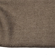 Tissu lainage sergé, fines rayures crème et chocolat - Fabrication italienne - tissuspipi.com