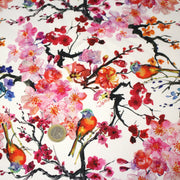 Tissu gabardine coton imprimée GUNMA jardin japonais, oiseaux et fleurs de cerisier - OEKO - TEX - tissuspipi.com