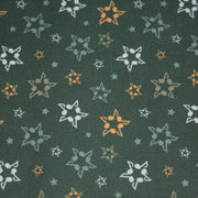 Tissu cotonnade vert aux notes de musique en étoiles - STANDARD 100 OEKO - TEX - tissuspipi.com