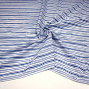 Tissu Seersucker coton rayures bleues et blanches - tissuspipi.com