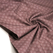 Tissu cotonnade bordeaux aux motifs géométriques blancs ART DECO - STANDARD 100 OEKO - TEX - tissuspipi.com