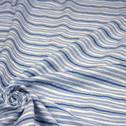 Tissu Seersucker coton rayures bleues et blanches - tissuspipi.com
