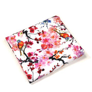 Tissu gabardine coton imprimée GUNMA jardin japonais, oiseaux et fleurs de cerisier - OEKO - TEX - tissuspipi.com