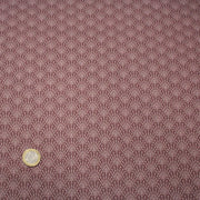 Tissu cotonnade bordeaux aux motifs géométriques blancs ART DECO - STANDARD 100 OEKO - TEX - tissuspipi.com