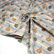 Tissu cotonnade motif CAMPING & belles rayures colorées - STANDARD 100 OEKO - TEX - tissuspipi.com