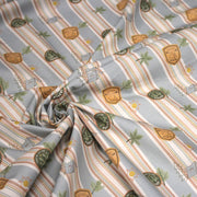 Tissu cotonnade motif CAMPING & belles rayures colorées - STANDARD 100 OEKO - TEX - tissuspipi.com