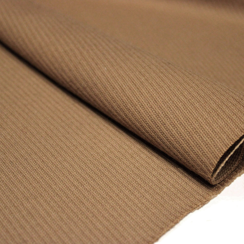 Tissu lainage sergé, fines rayures camel uni - Fabrication italienne - tissuspipi.com