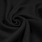 Tissu crêpe de laine épais noir - Fabrication française - tissuspipi.com