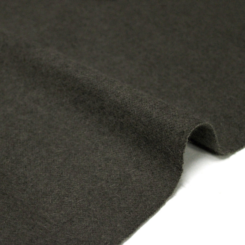 Tissu lainage taupe uni - Fabrication italienne - tissuspipi.com