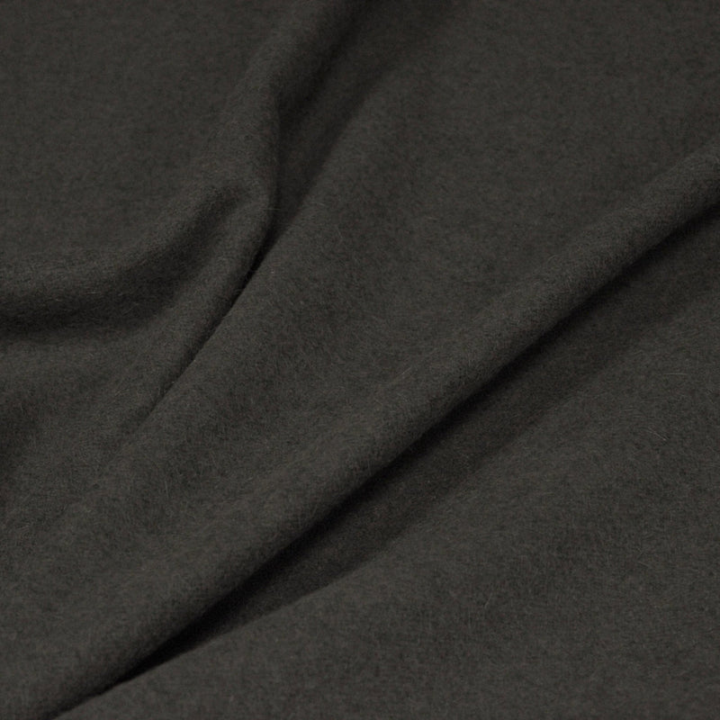 Tissu lainage taupe uni - Fabrication italienne - tissuspipi.com