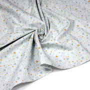 Tissu cotonnade bleu ciel aux étoiles bleues et jaunes - STANDARD 100 OEKO - TEX - tissuspipi.com
