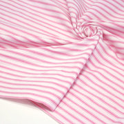 Tissu cotonnade rayée : blanc & rayures roses - tissuspipi.com