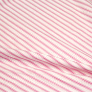 Tissu cotonnade rayée : blanc & rayures roses - tissuspipi.com