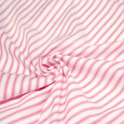 Tissu cotonnade rayée : blanc & rayures roses - tissuspipi.com