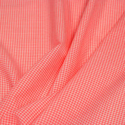 Tissu seersucker coton Vichy 2mm : ROSE FLUO ! - STANDARD 100 OEKO-TEX - tissuspipi.com