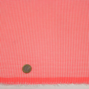 Tissu seersucker coton Vichy 2mm : ROSE FLUO ! - STANDARD 100 OEKO-TEX - tissuspipi.com