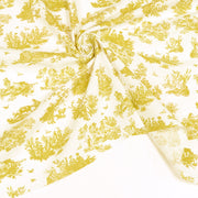 Tissu cotonnade Toile de Jouy OBER blanc : nombreuses couleurs - OEKO - TEX - tissuspipi.com