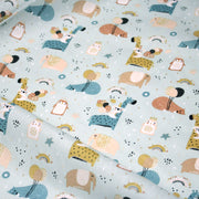 Tissu cotonnade enfant, ours & baudruches, tons bleus - OEKO - TEX STANDARD 100 - tissuspipi.com