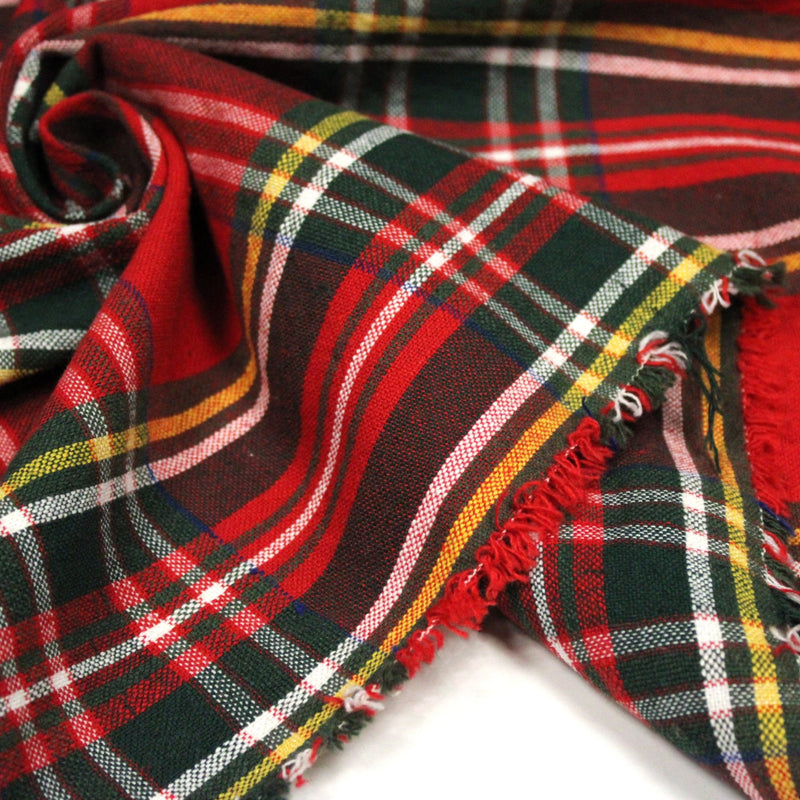 Tissu coton TARTAN EPAIS 100% COTON : 4 couleurs disponibles ! De magnifiques tartans pour vous - tissuspipi.com