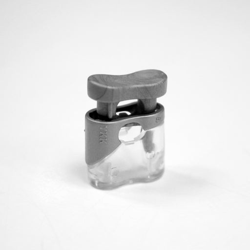 Bloque cordon YKK - Stop cordon gris clair & transparent, 1 trou, YKK - tissuspipi.com